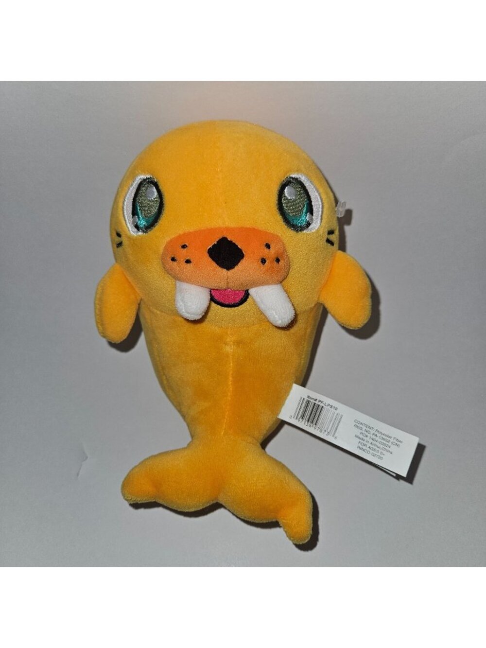 Orange-ish Walrus Plush 7" Stuffed Animal Toy Sewn Eyes Nanco